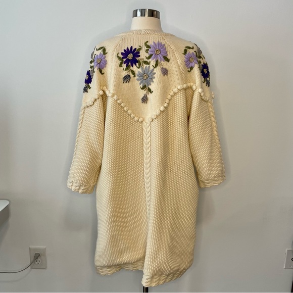 Line Markvardsen Vintage Embroidered Cardigan Sweater - Picture 8 of 13